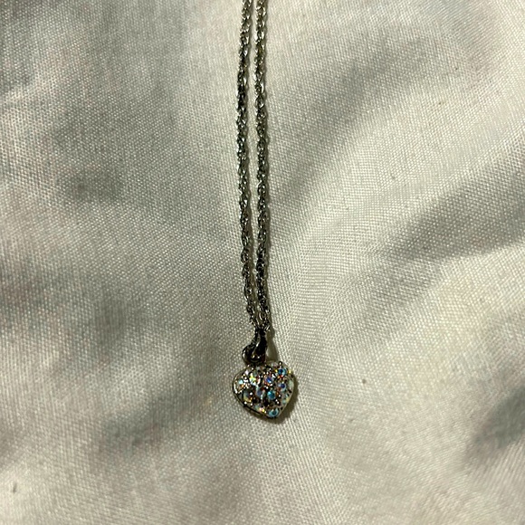 Diamond Heart Necklace & Matching Earrings - Picture 2 of 9